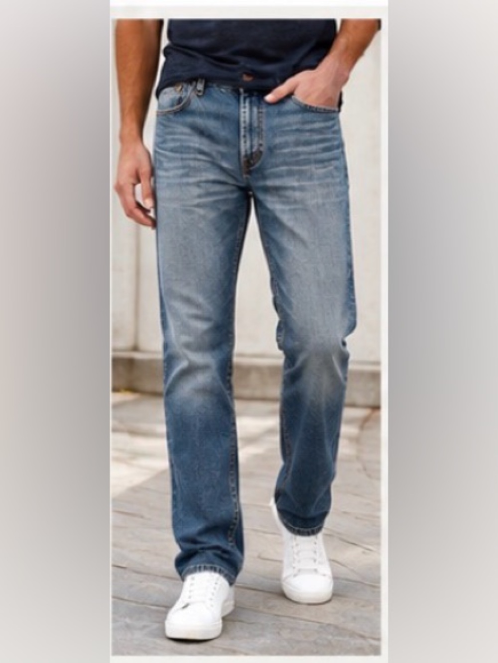 21” wTommy Hilfiger Men's Straight Leg Jeans Blue Waist 40 Inseam 32